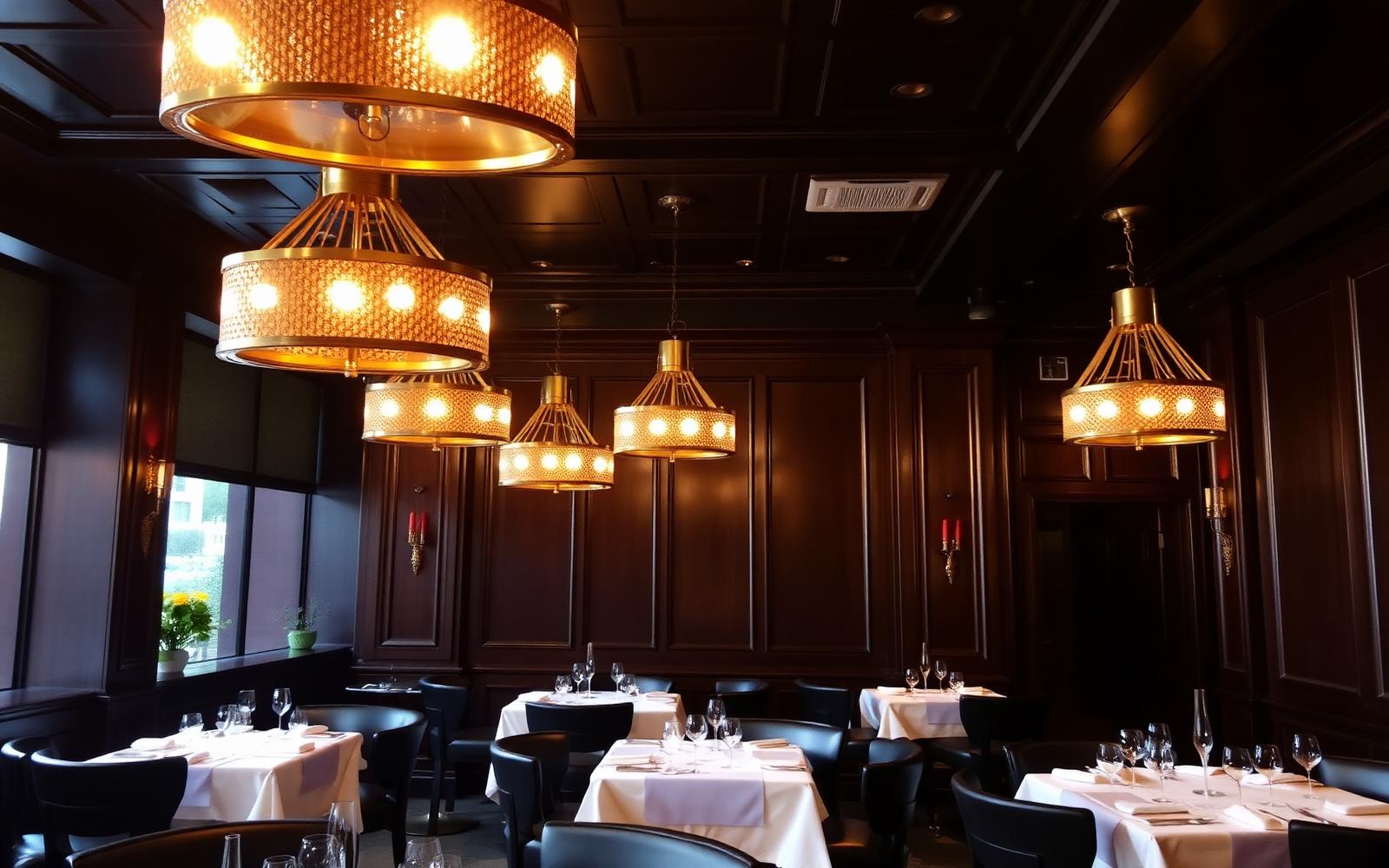 Warm restaurant interior
